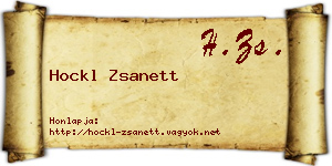 Hockl Zsanett névjegykártya